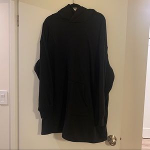 H&M Black Tunic Hooded Sweatshirt XXL